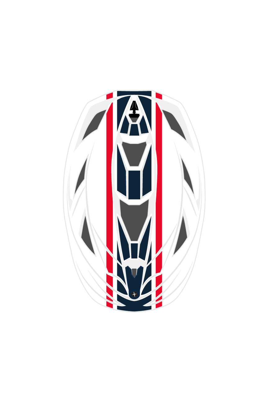cool motorcycle helmet stripes Lacrosse Center Stripe Decals – Fourg Athletics