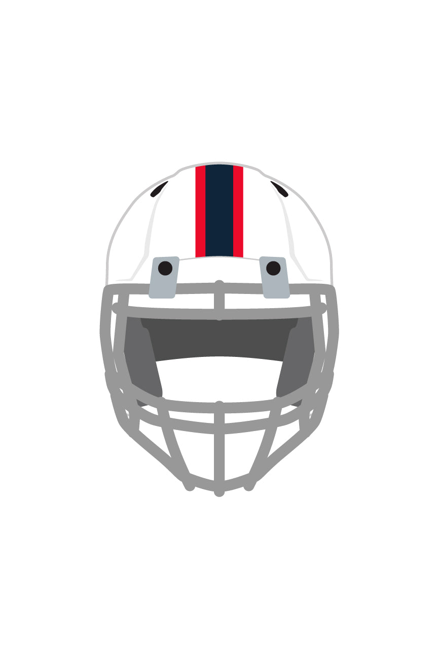 comic football helmet Football 2" Center Stripe Decals – Fourg Athletics