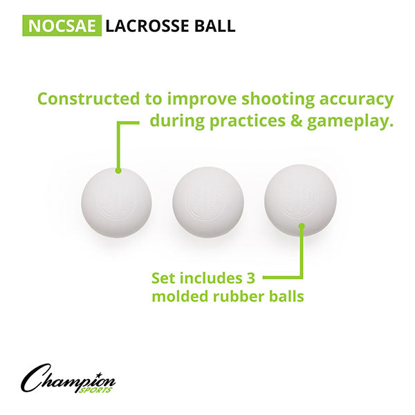 Lacrosse Balls, 3-Pack