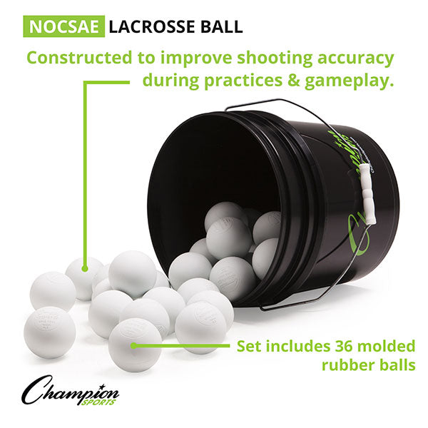 Lacrosse Ball Bucket, White