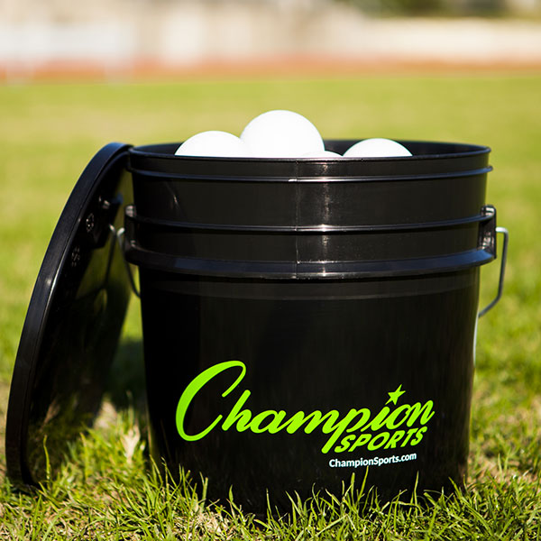 Lacrosse Ball Bucket, White
