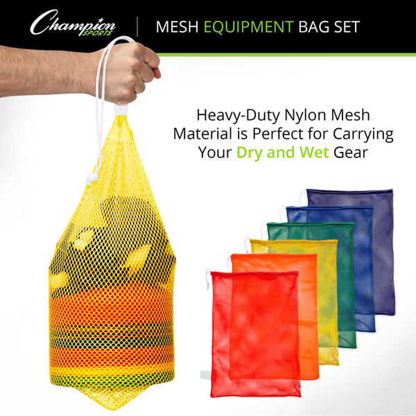 18x12 Mesh Bags, Set of 6 Colors