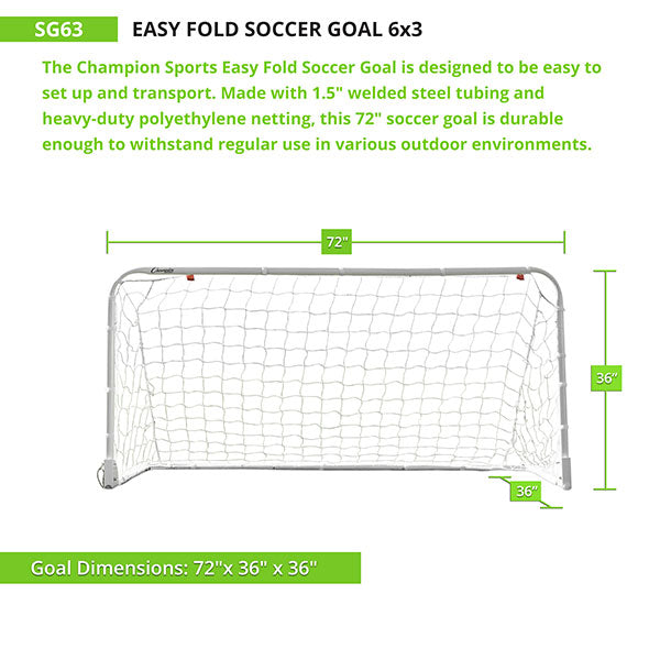 Easy Fold Soccer Goal 6' x 3'