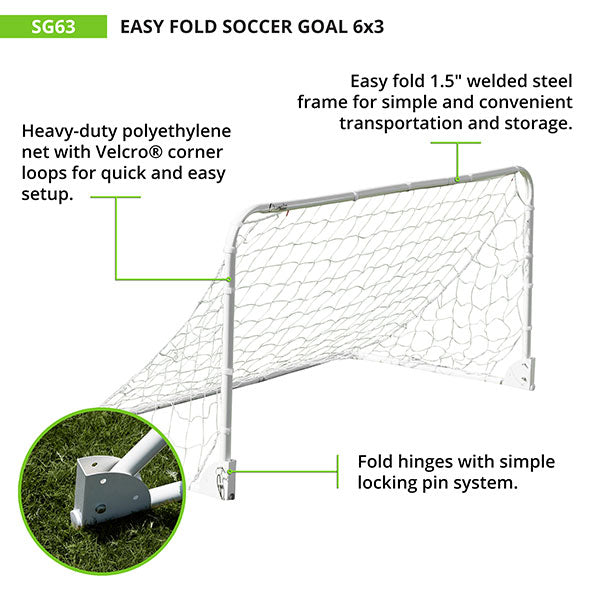 Easy Fold Soccer Goal 6' x 3'