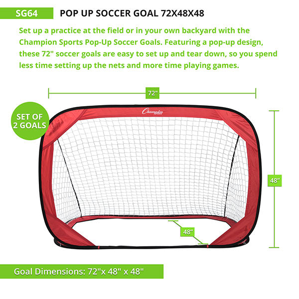 Pop-Up Soccer Goal 6'x4'