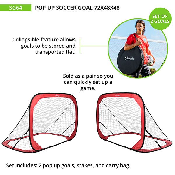 Pop-Up Soccer Goal 6'x4'