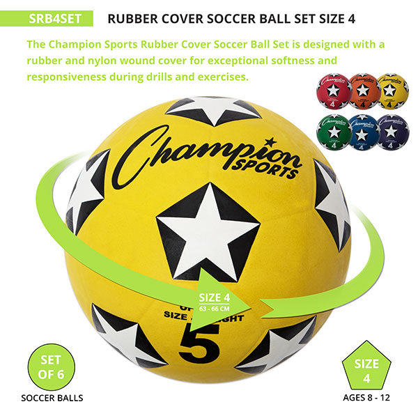 Rubber Soccer Ball Set Size 4