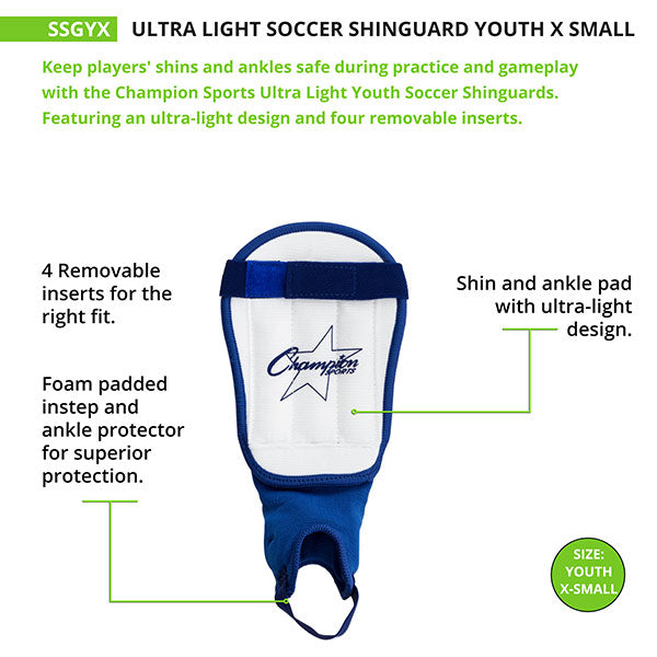Ultra-Light Soccer Shin Guard,Youth, X-Small