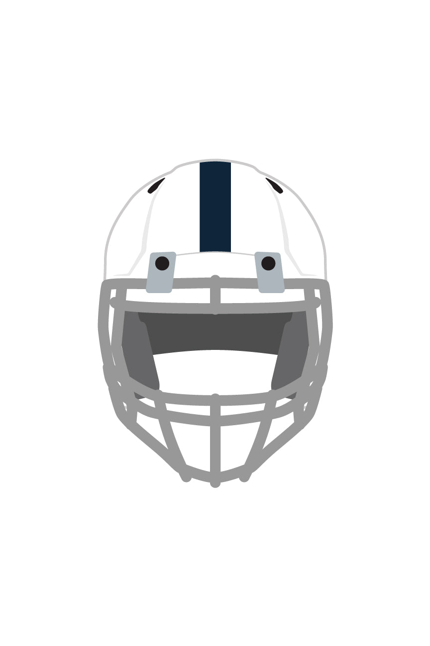 black and white football helmet stripe 1