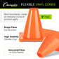 6 Inch High Visibility Flexible Vinyl Cone, Orange