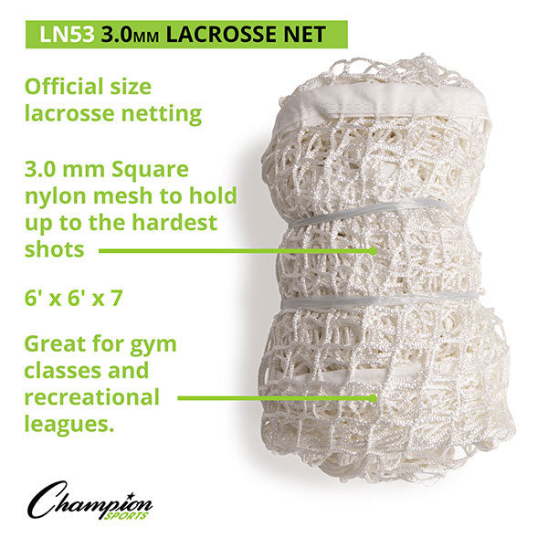 3 MM Lacrosse Nets, White
