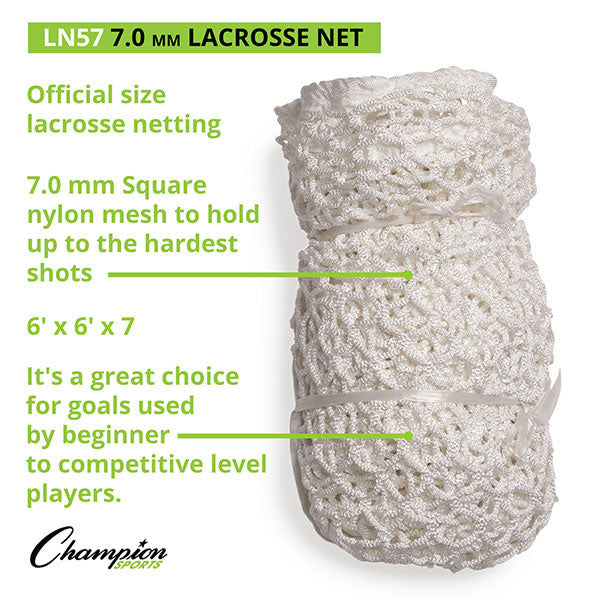 7 MM Lacrosse Nets, White