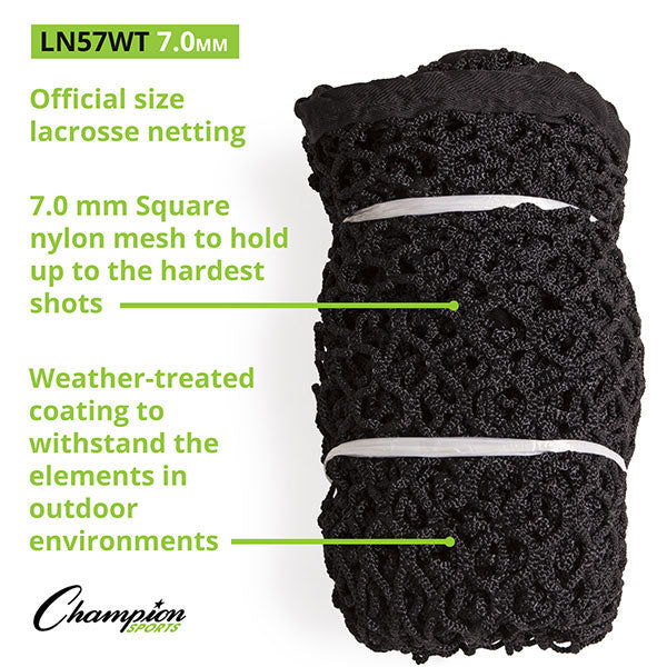 7 MM Lacrosse Nets, Weather Treated