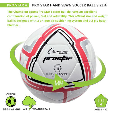 Champion Sports Pro Star Soccer Ball - Thumbnail 4