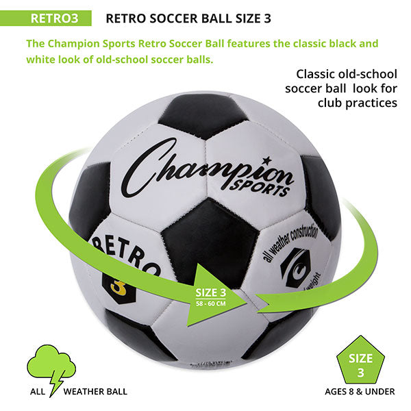 Retro Soccer Ball, Size 3