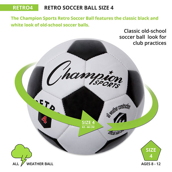 Retro Soccer Ball, Size 4