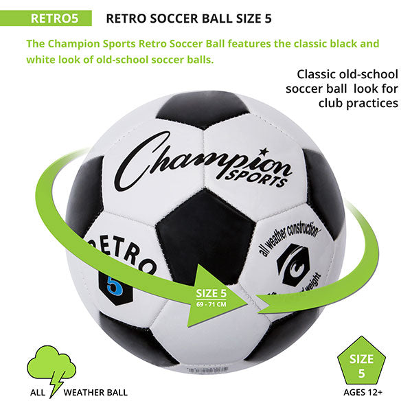 Retro Soccer Ball, Size 5