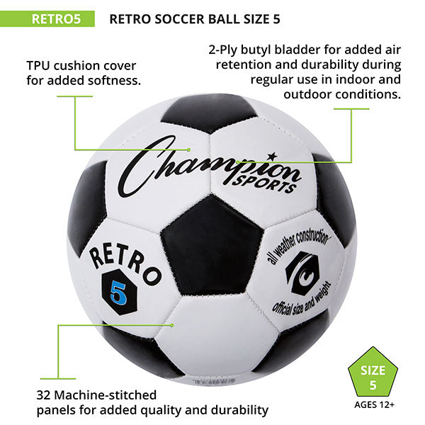 Retro Soccer Ball, Size 5