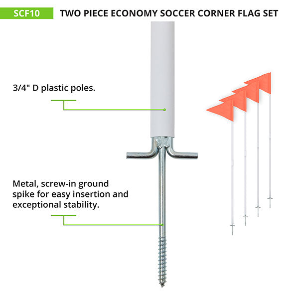 Two - Piece Economy Soccer Corner Flags