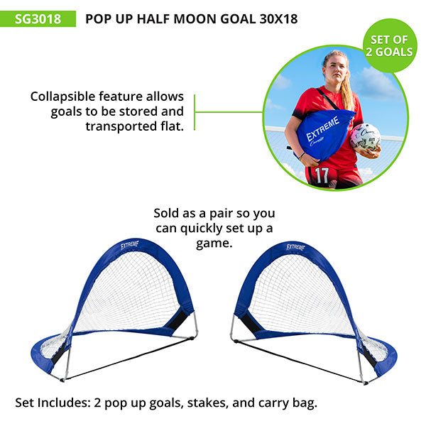 Pop-Up Half-Moon Goal 2.5' x 1.5'