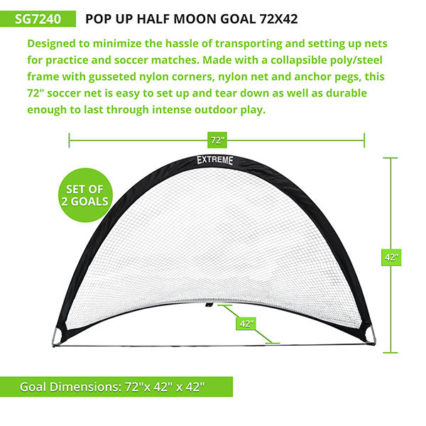 Pop-Up Half-Moon Goal 6'x4'