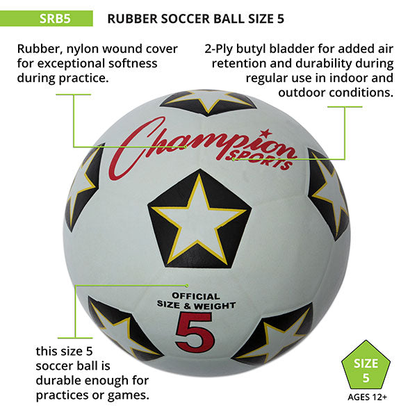 Rubber Soccer Ball Size 5