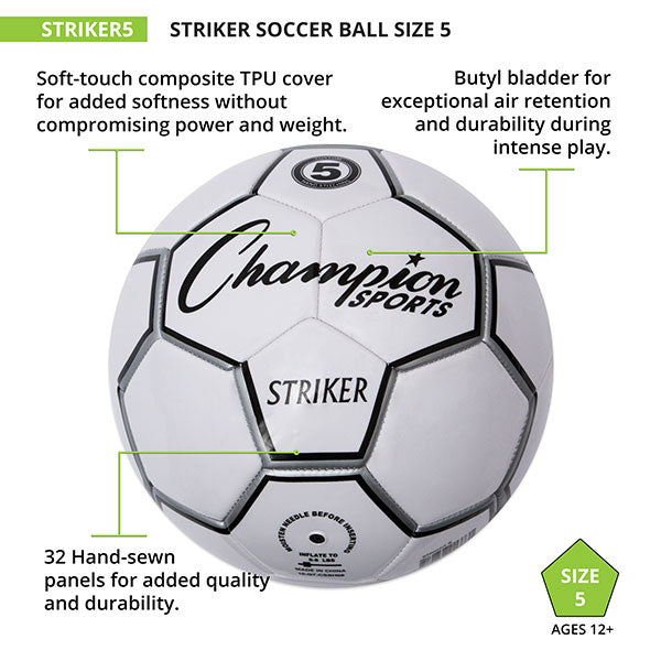 Champion Sports Striker Soccer Ball - Thumbnail 2